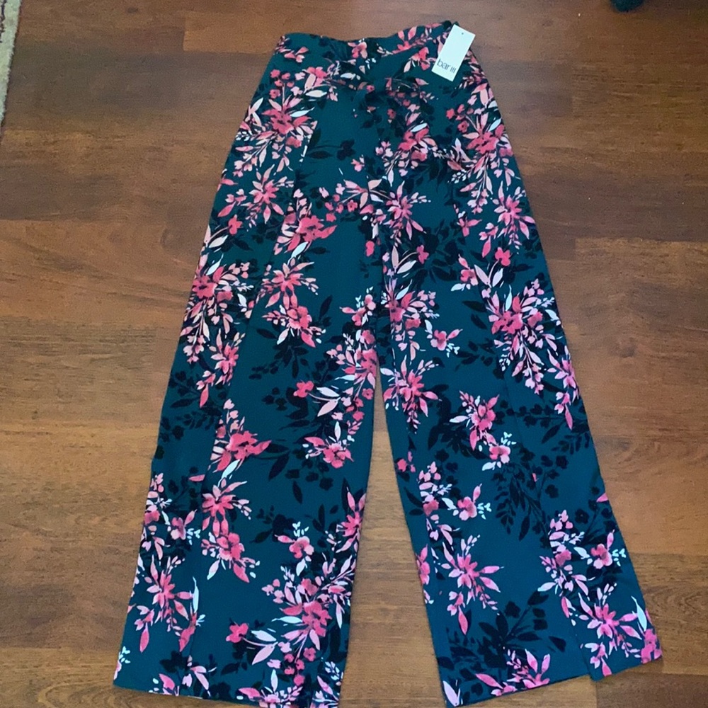 Bar III Floral Wide Leg Pants